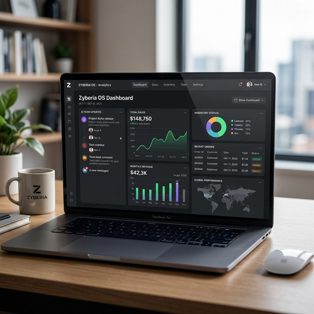 Interface real de Zyberia OS